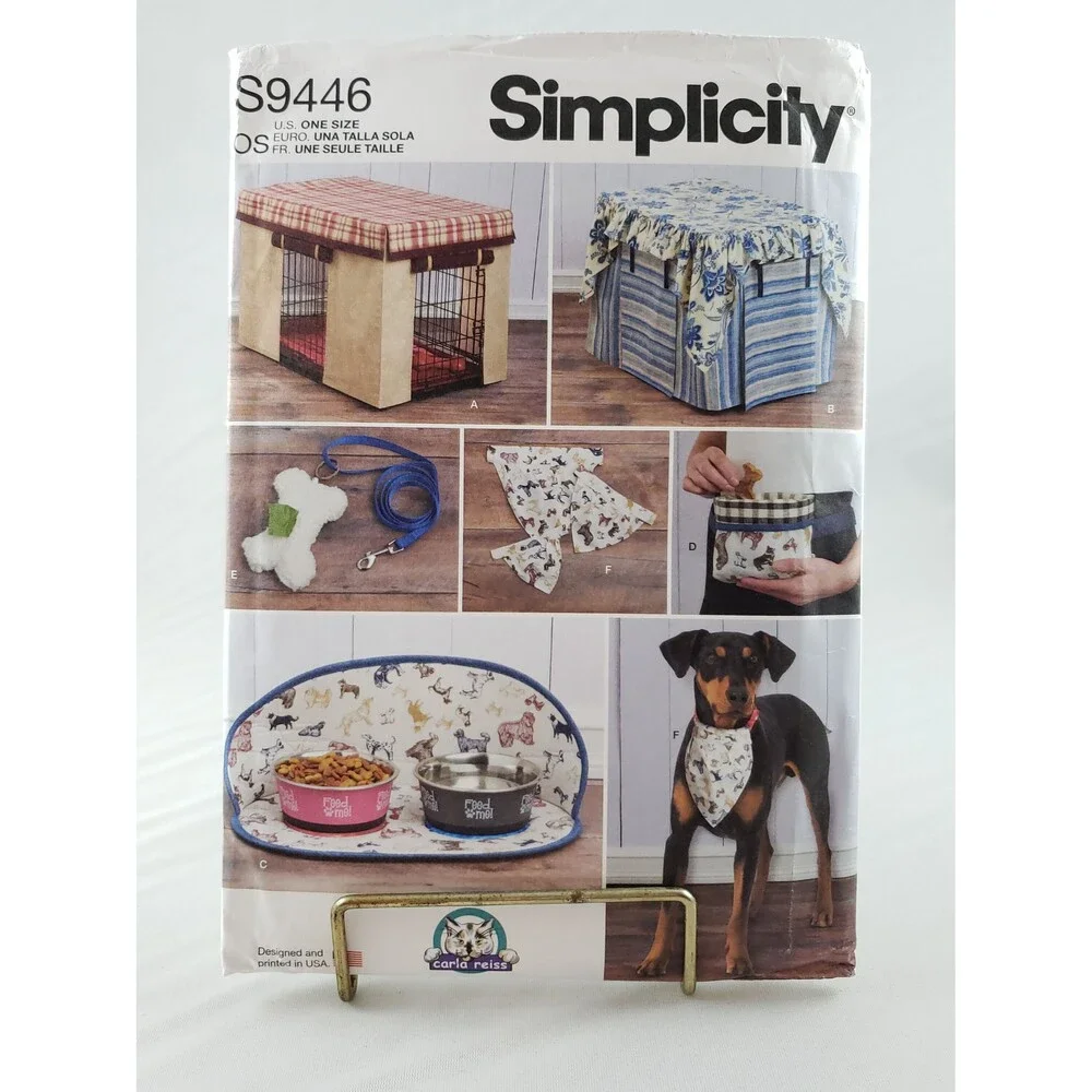 Pet Crate Cover, Placemat, Treat Pouch Waste Bag Sewing Pattern Simplicity S9446